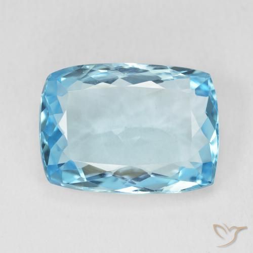 9.61ct Натуральный Свисс-Блю Топаз, Подушка, Чистота VVS
