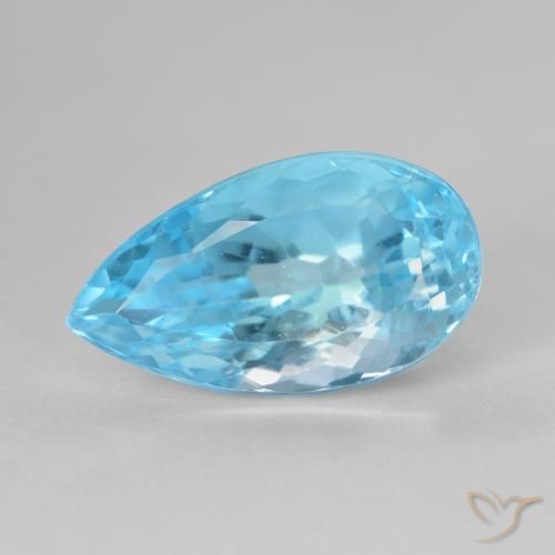 10.99ct Натуральный Свисс-Блю Топаз, Форма груши, Чистота VS
