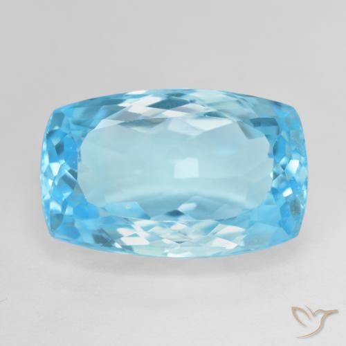 16.97ct Натуральный Свисс-Блю Топаз, Подушка, VVS-VS