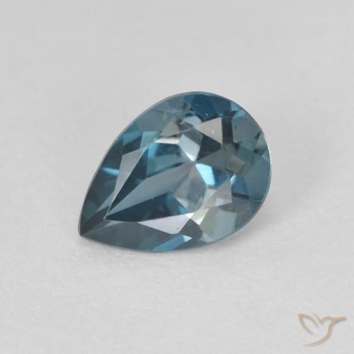 0.80ct Натуральный Лондон-Блю Топаз, Форма груши, VVS-VS