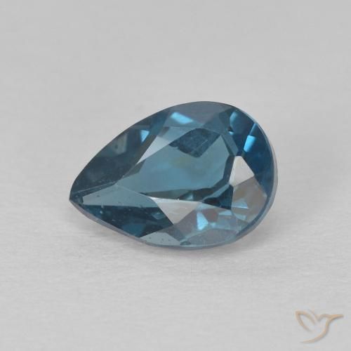0.88ct Натуральный Лондон-Блю Топаз, Форма груши, Чистота VS