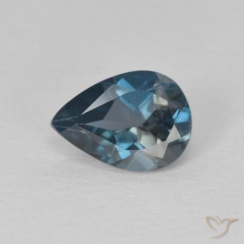 0.74ct Натуральный Лондон-Блю Топаз, Форма груши, Чистота VS