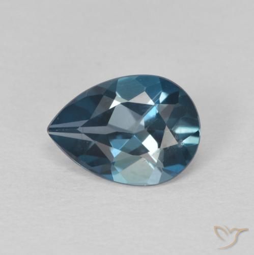 0.83ct Натуральный Лондон-Блю Топаз, Форма груши, Чистота VS