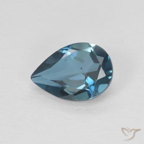0.85ct Натуральный Лондон-Блю Топаз, Форма груши, Чистота VVS