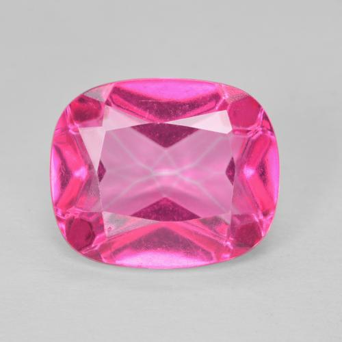 6.30ct Натуральный Ярко-розовый Топаз, Подушка, Чистота VVS