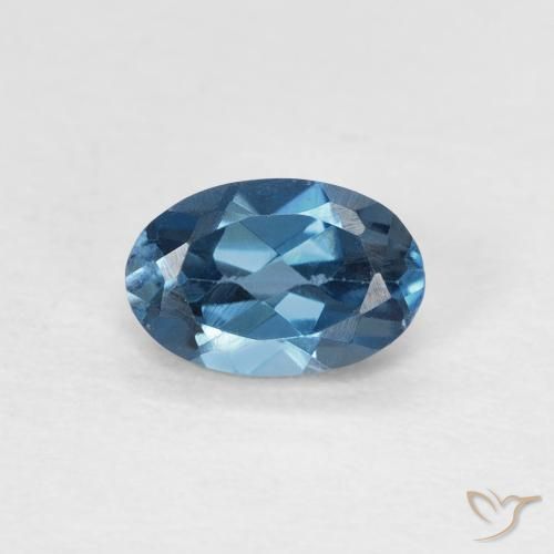 0.62ct Натуральный Лондон-Блю Топаз, Овал, Чистота VS