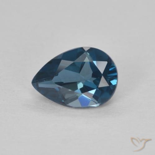 0.86ct Натуральный Лондон-Блю Топаз, Форма груши, VVS-VS