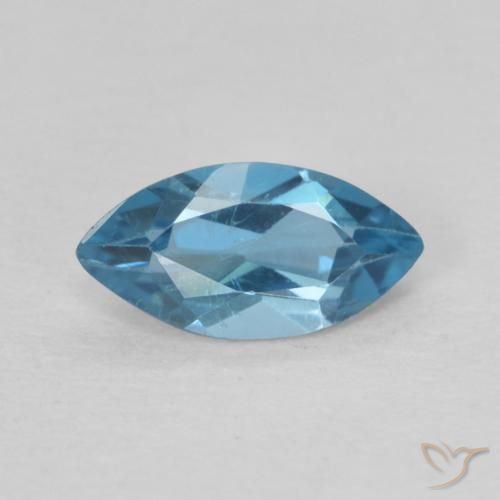 0.65ct Натуральный Лондон-Блю Топаз, Маркиза, Чистота VS