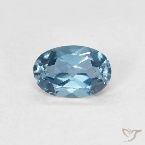 0.60ct Натуральный Лондон-Блю Топаз, Овал, VVS-VS