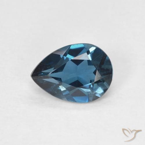 0.79ct Натуральный Лондон-Блю Топаз, Форма груши, VVS-VS
