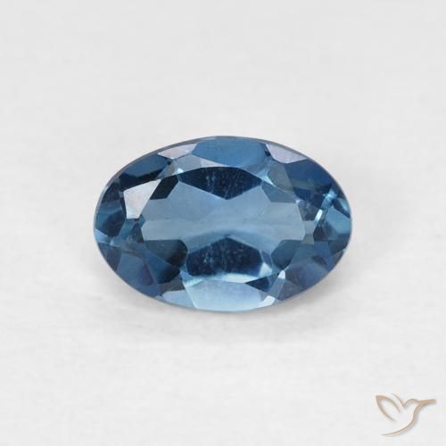0.62ct Натуральный Лондон-Блю Топаз, Овал, VVS-VS