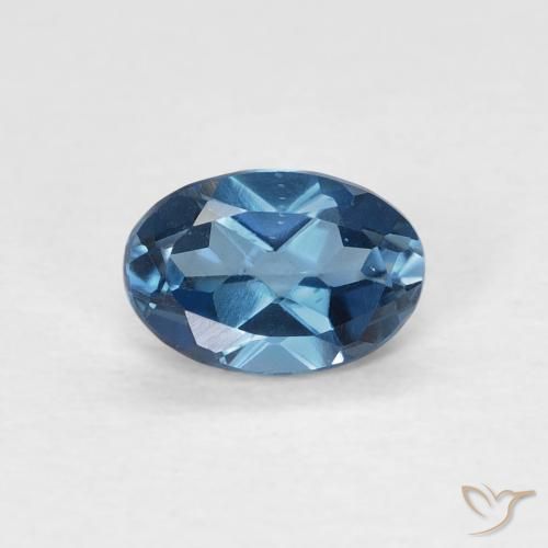 0.63ct Натуральный Лондон-Блю Топаз, Овал, Чистота VVS