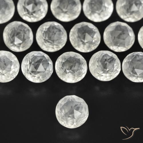 0.81ct Натуральный Теплый белый Топаз, Круглый, Чистота VS