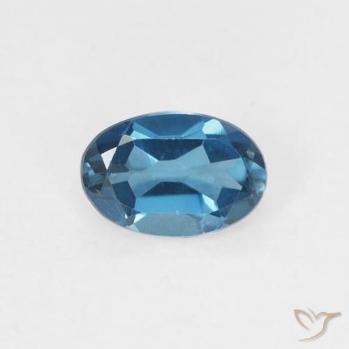 0.59ct Натуральный Лондон-Блю Топаз, Овал, Чистота VVS