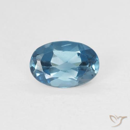 0.64ct Натуральный Лондон-Блю Топаз, Овал, Чистота VS