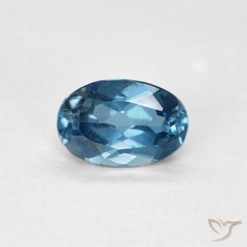 0.57ct Натуральный Лондон-Блю Топаз, Овал, Чистота VVS