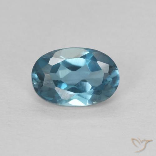 0.63ct Натуральный Лондон-Блю Топаз, Овал, Чистота VVS