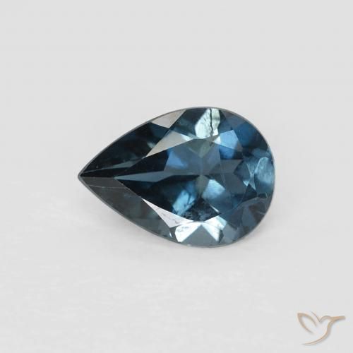 0.85ct Натуральный Лондон-Блю Топаз, Форма груши, VVS-VS