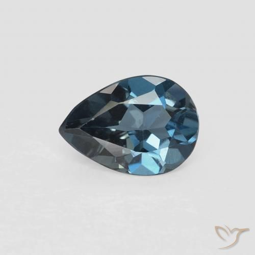 0.71ct Натуральный Лондон-Блю Топаз, Форма груши, VVS-VS