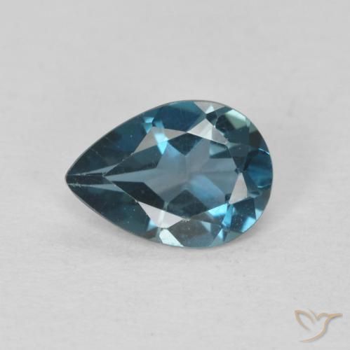 0.69ct Натуральный Лондон-Блю Топаз, Форма груши, VVS-VS