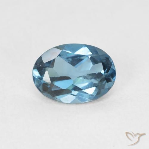 1.06ct Натуральный Лондон-Блю Топаз, Овал, VVS-VS