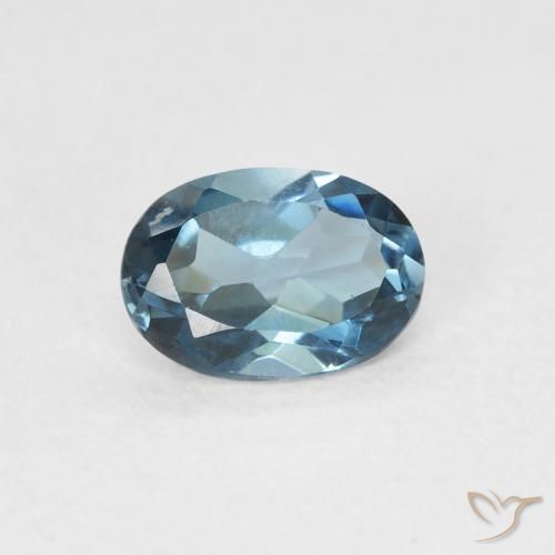 0.93ct Натуральный Лондон-Блю Топаз, Овал, VVS-VS