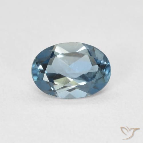 0.97ct Натуральный Лондон-Блю Топаз, Овал, VVS-VS