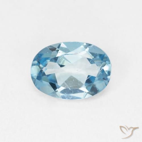0.92ct Натуральный Свисс-Блю Топаз, Овал, Чистота VVS