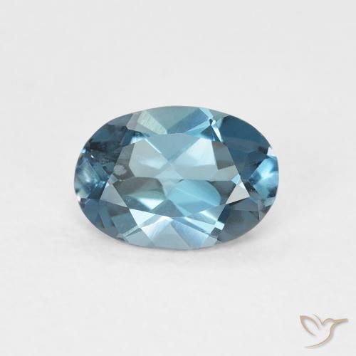0.91ct Натуральный Лондон-Блю Топаз, Овал, Чистота VVS