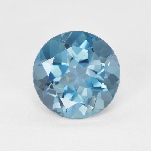 2.24ct Натуральный Лондон-Блю Топаз, Круглый, Чистота VVS