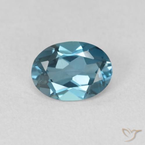 0.98ct Натуральный Лондон-Блю Топаз, Овал, Чистота VVS