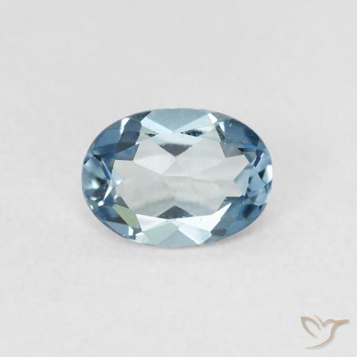 0.83ct Натуральный Лондон-Блю Топаз, Овал, VVS-VS