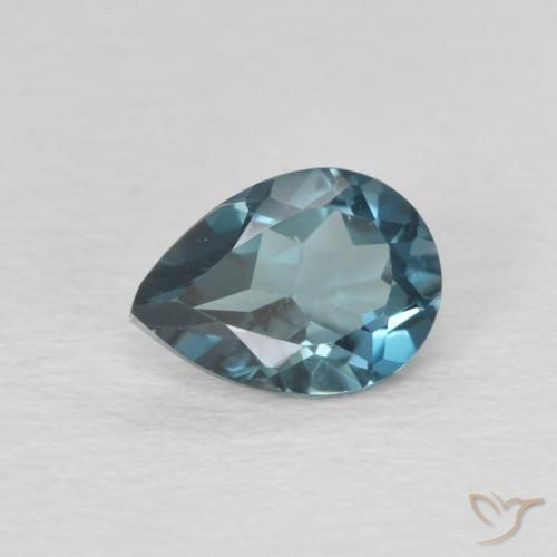 0.86ct Натуральный Лондон-Блю Топаз, Форма груши, Чистота VS