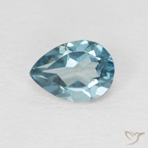 0.89ct Натуральный Лондон-Блю Топаз, Форма груши, Чистота VS
