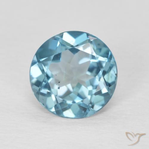 2.26ct Натуральный Лондон-Блю Топаз, Круглый, VVS-VS