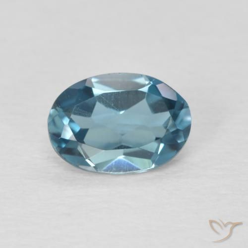 0.90ct Натуральный Лондон-Блю Топаз, Овал, Чистота VVS