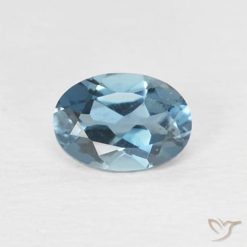 0.97ct Натуральный Лондон-Блю Топаз, Овал, VVS-VS