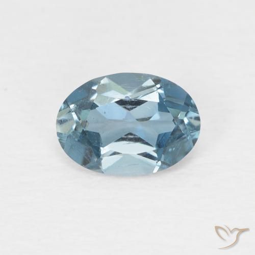 0.97ct Натуральный Лондон-Блю Топаз, Овал, Чистота VS