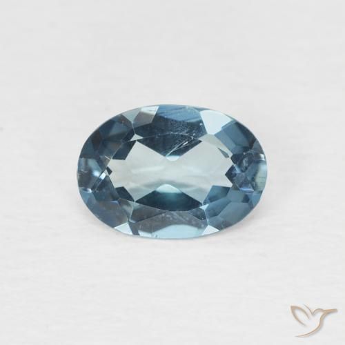 0.74ct Натуральный Лондон-Блю Топаз, Овал, Чистота VS