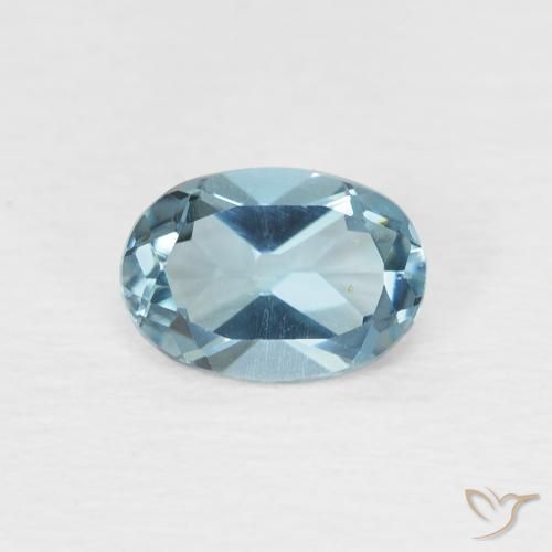 0.95ct Натуральный Лондон-Блю Топаз, Овал, Чистота VVS