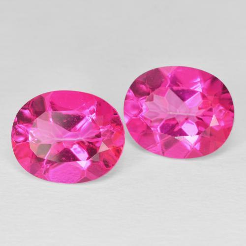 8.64 карата, натуральный Medium Dark-Pink Топаз, Овал, VVS-VS