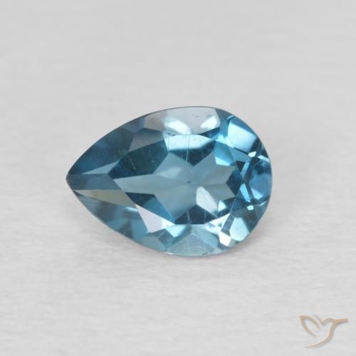 0.93ct Натуральный Лондон-Блю Топаз, Форма груши, VVS-VS