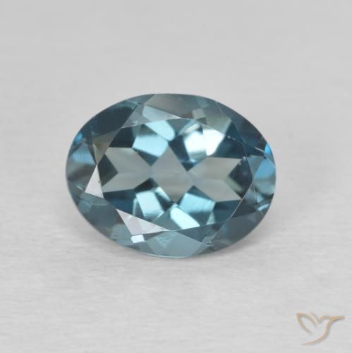 2.18ct Натуральный Лондон-Блю Топаз, Овал, VVS-VS