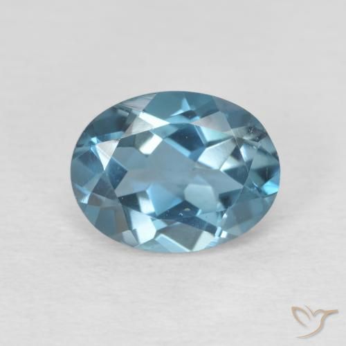 2.25ct Натуральный Лондон-Блю Топаз, Овал, VVS-VS
