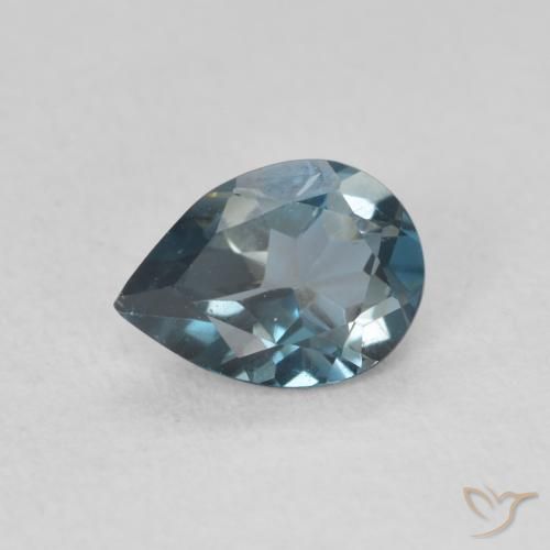 0.77ct Натуральный Лондон-Блю Топаз, Форма груши, VVS-VS