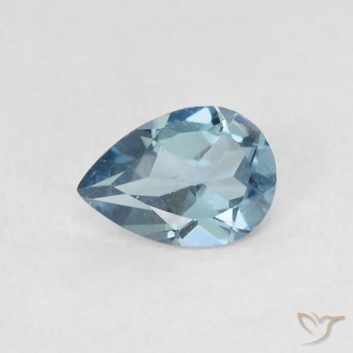 0.77ct Натуральный Лондон-Блю Топаз, Форма груши, Чистота VS