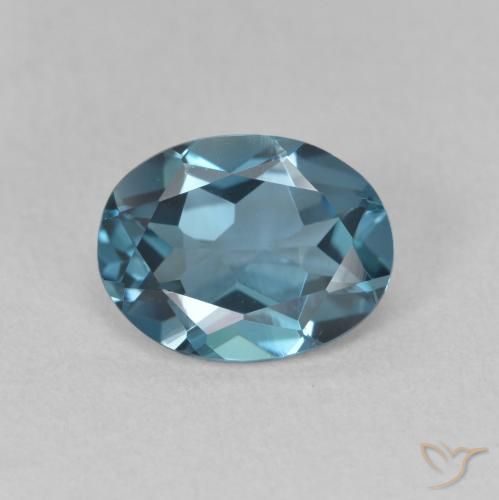 2.09ct Натуральный Лондон-Блю Топаз, Овал, VVS-VS
