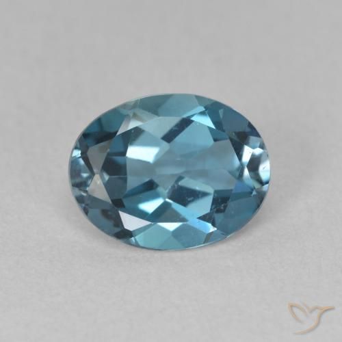 2.15ct Натуральный Лондон-Блю Топаз, Овал, VVS-VS