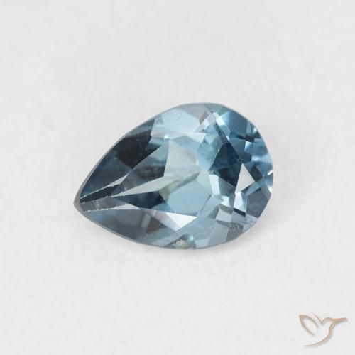 0.89ct Натуральный Лондон-Блю Топаз, Форма груши, Чистота VS