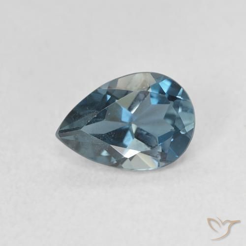 0.89ct Натуральный Лондон-Блю Топаз, Форма груши, Чистота VS